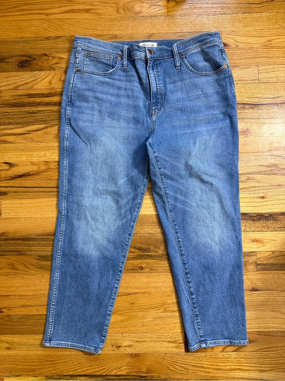 Madewell Stovepipe medium wash blue jeans size 33